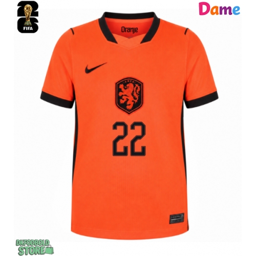 Holland Denzel Dumfries #22 Replika Hjemmebanetrøje Dame VM 2026 Kortærmet